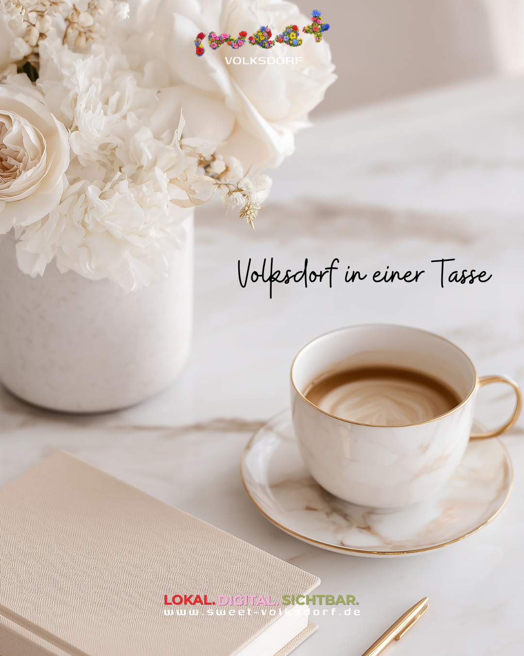 Volksdorf in einer Tasse