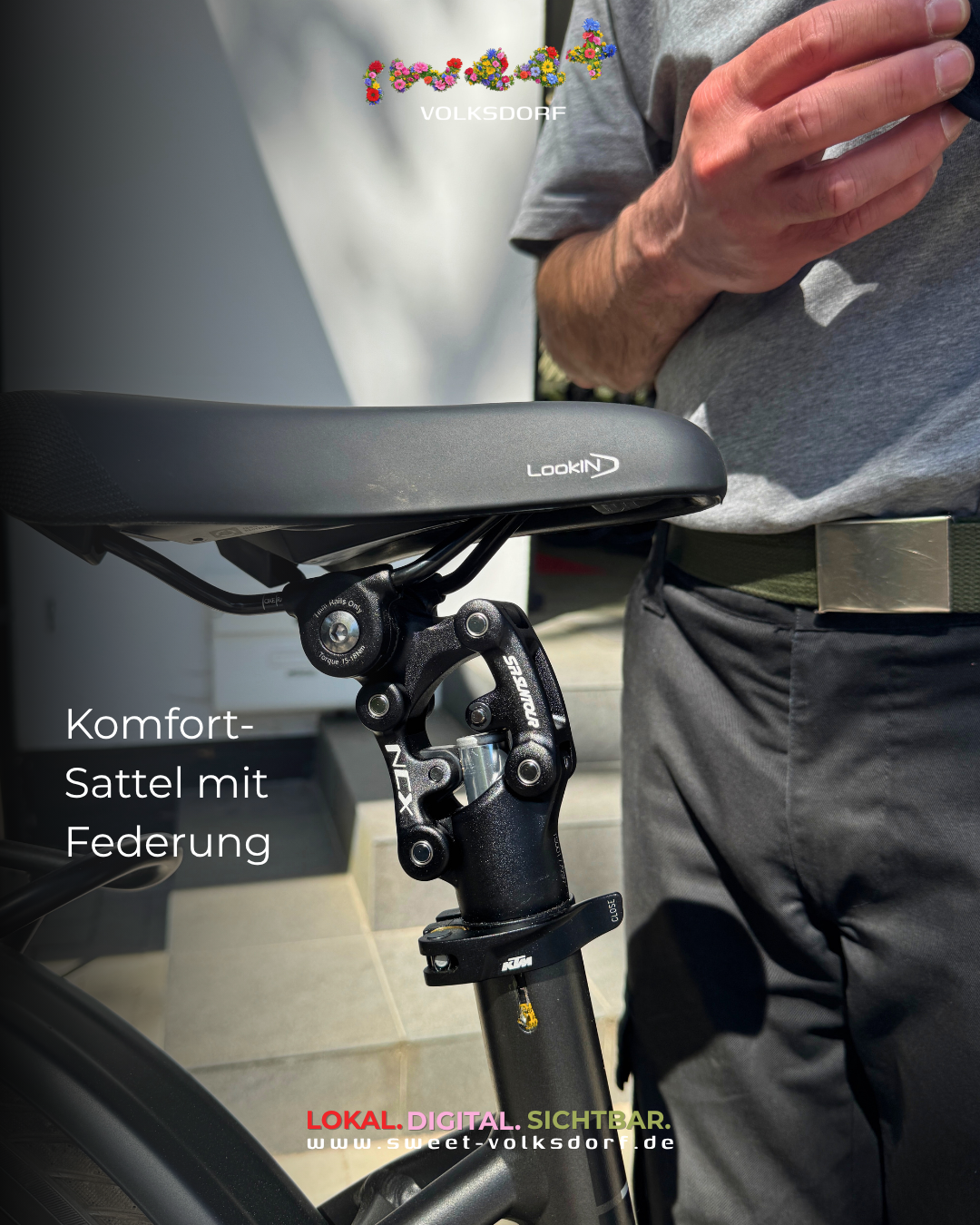 gefederter Komfort-Sattel